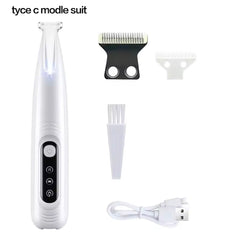 New Dog Paw Trimmer with LED Light Fully Waterproof Pet Hair Trimmer with LED Display Dog Clippers for Grooming 18mm Widen Blade encalife