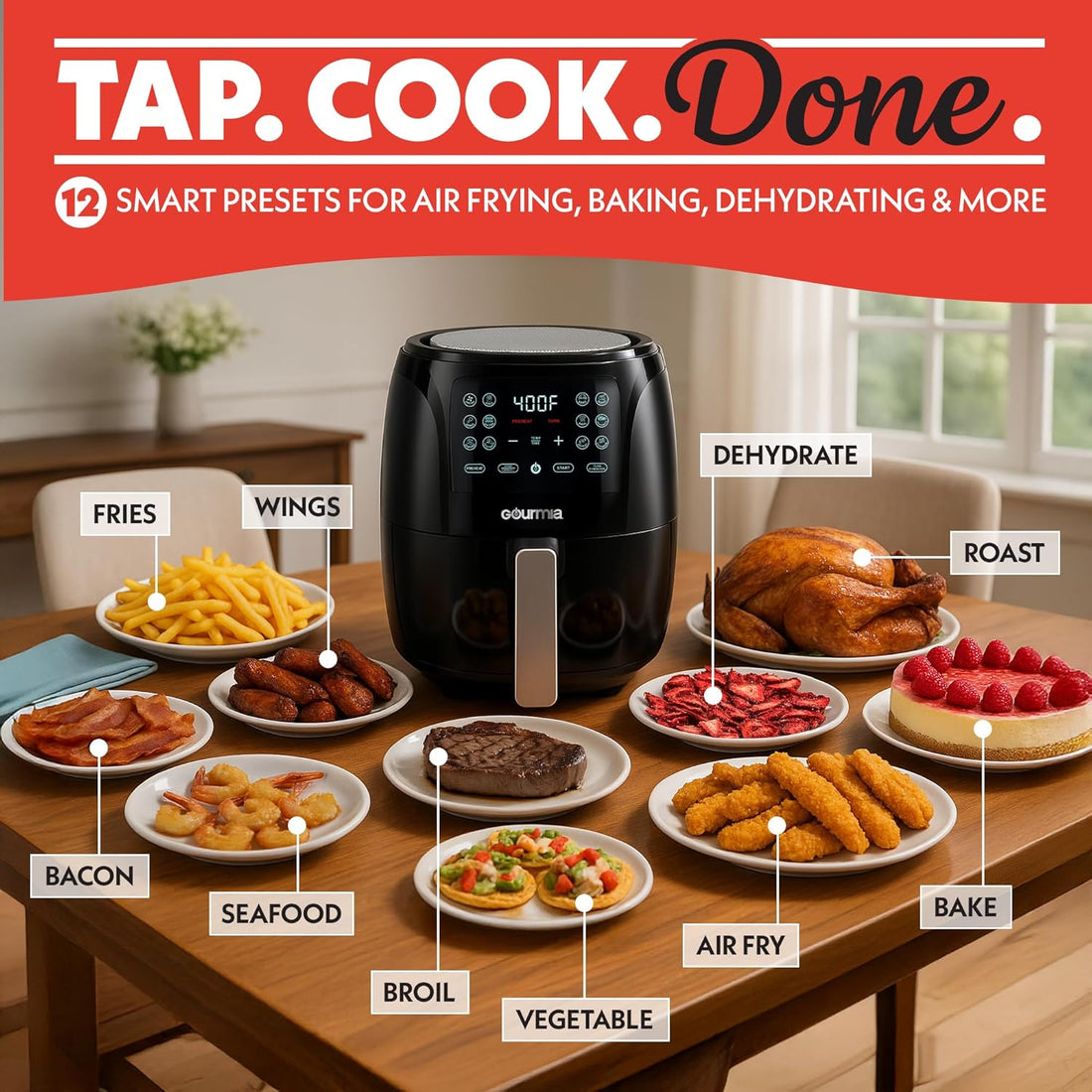 4QT Digital Air Fryer – Compact Oil-Free Cooker with Presets