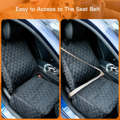 Waterproof Dog Car Seat Cover Front 2 Pack Black encalife