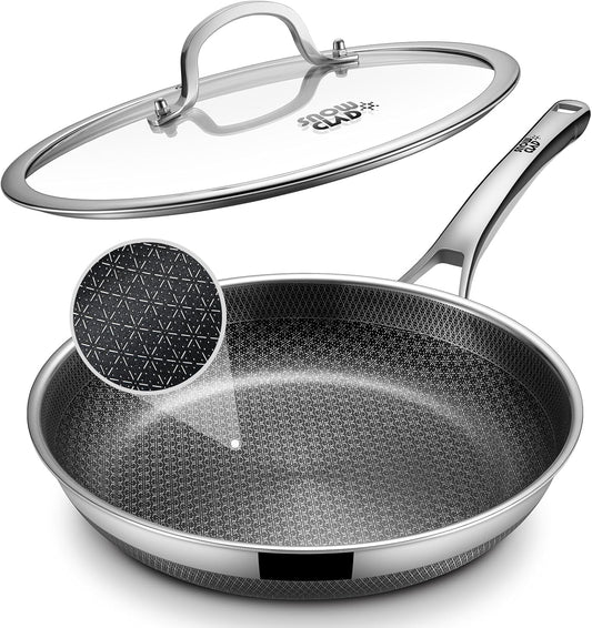 Non-Stick 12-Inch Hybrid Frying Pan With Lid