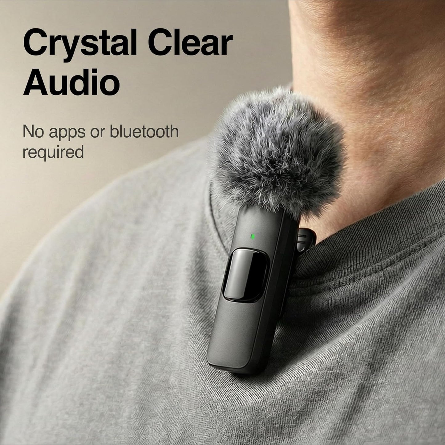 Wireless Mini Lavalier Microphone With Noise Cancelling encalife