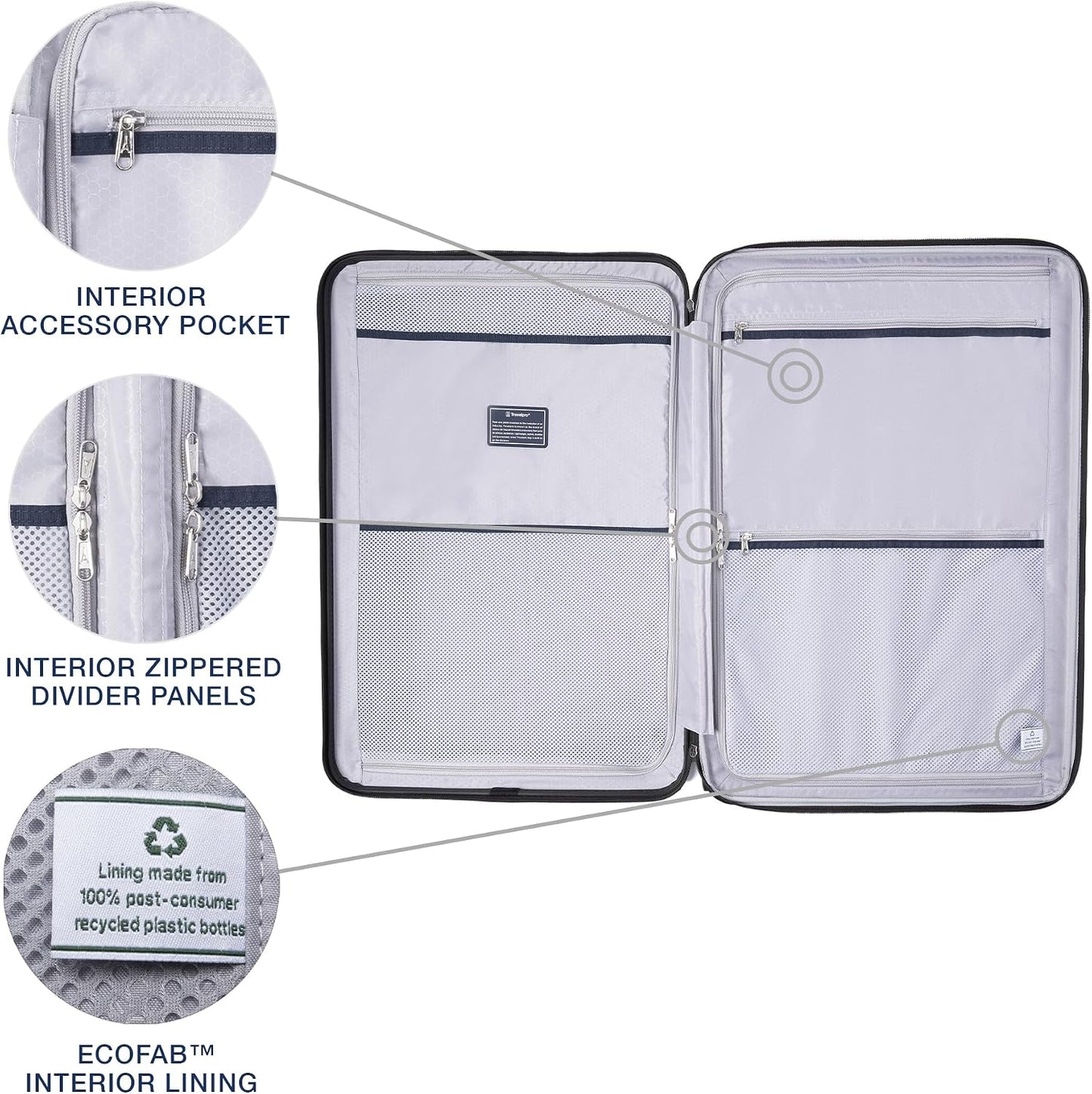Lightweight Expandable Hardside Checked Luggage Spinner Wheels encalife