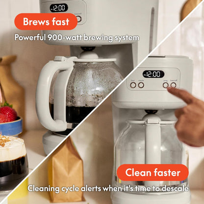 12 Cup Programmable Coffee Maker I  Auto Brew Digital Coffee Machine encalife