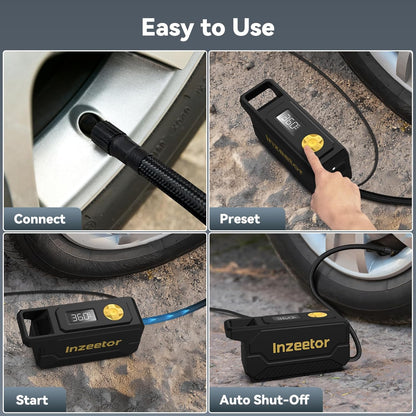 Inzeetor 150PSI Tire Inflator Fast Air Compressor encalife