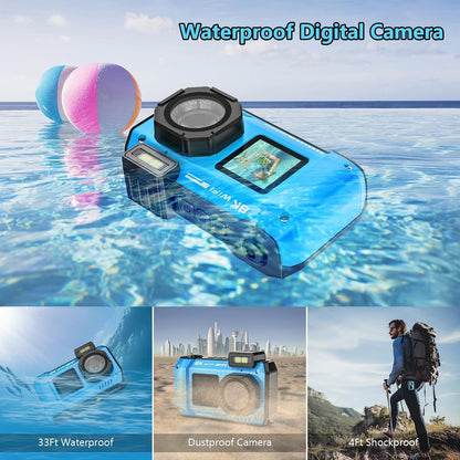 8K 70MP Waterproof Digital Camera With WiFi encalife
