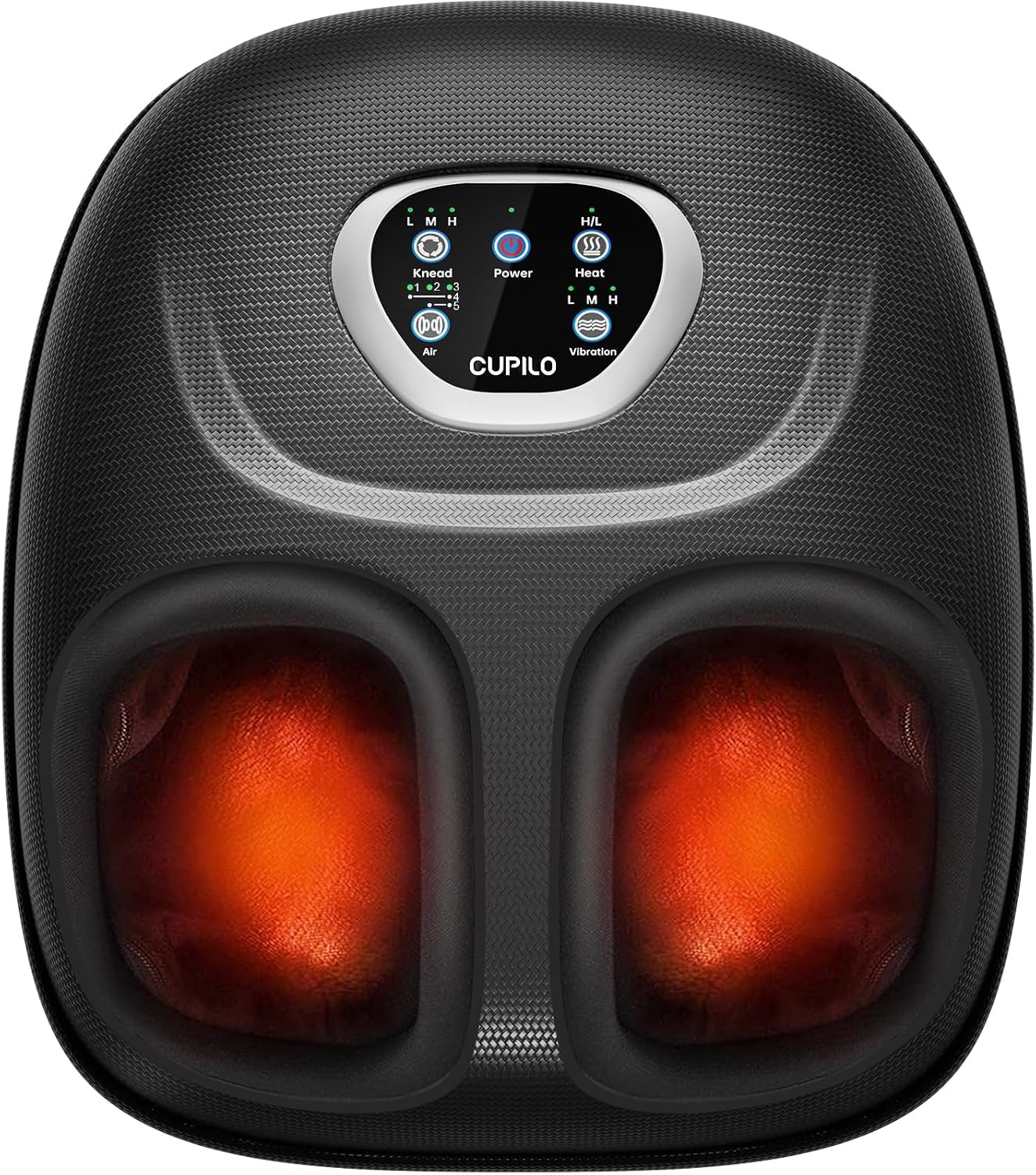 heated foot massager with compression and deep kneading massage