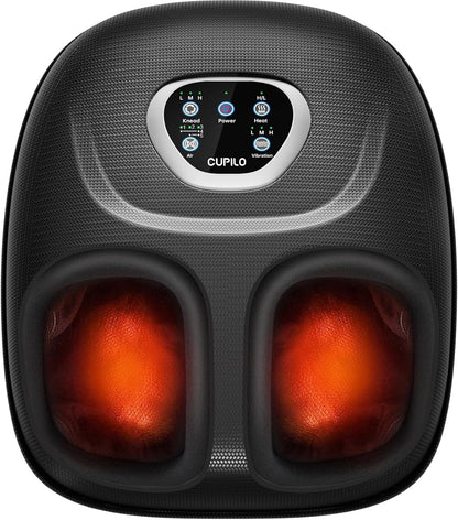 heated foot massager with compression and deep kneading massage