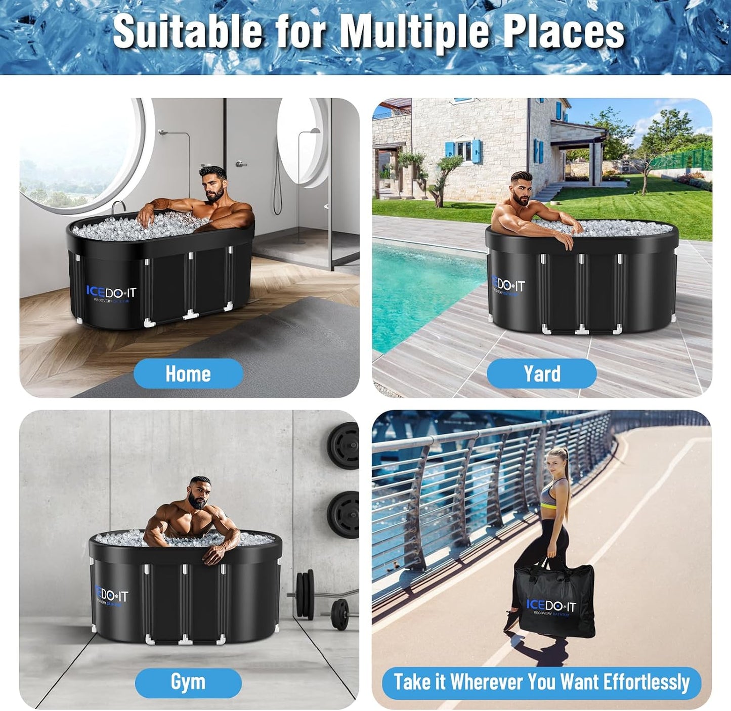 Portable Cold Plunge Tub for Muscle Recovery encalife
