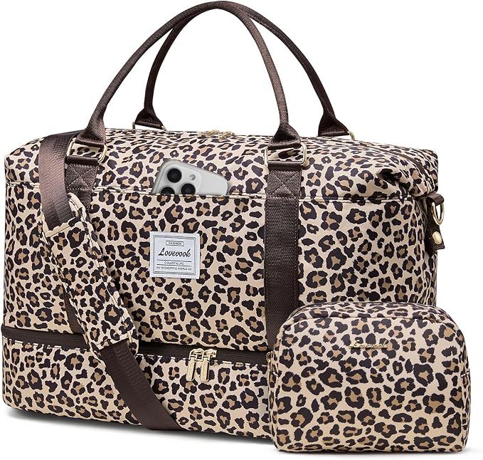 Women’s Weekender Bag with Shoe Compartment | Carry on luggage encalife