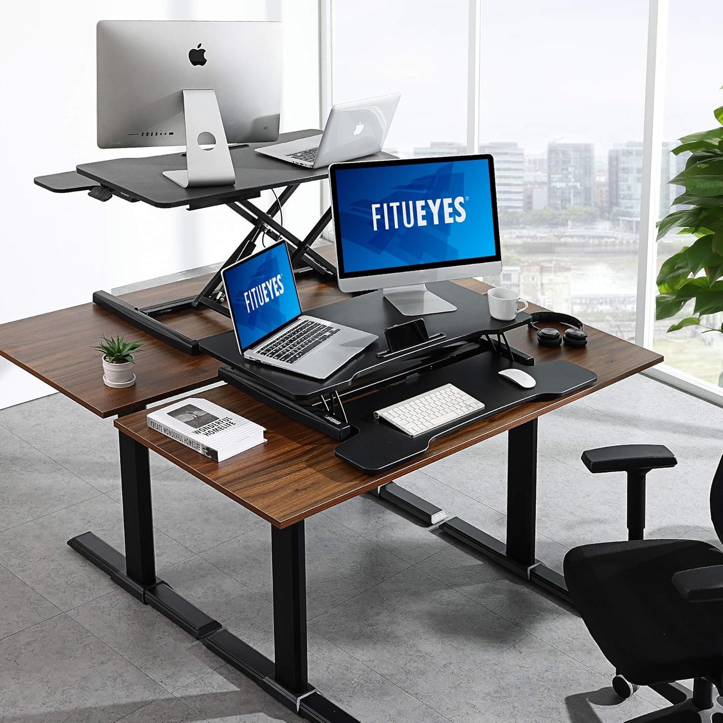 Height Adjustable Standing Desk Converter Workstation Riser encalife