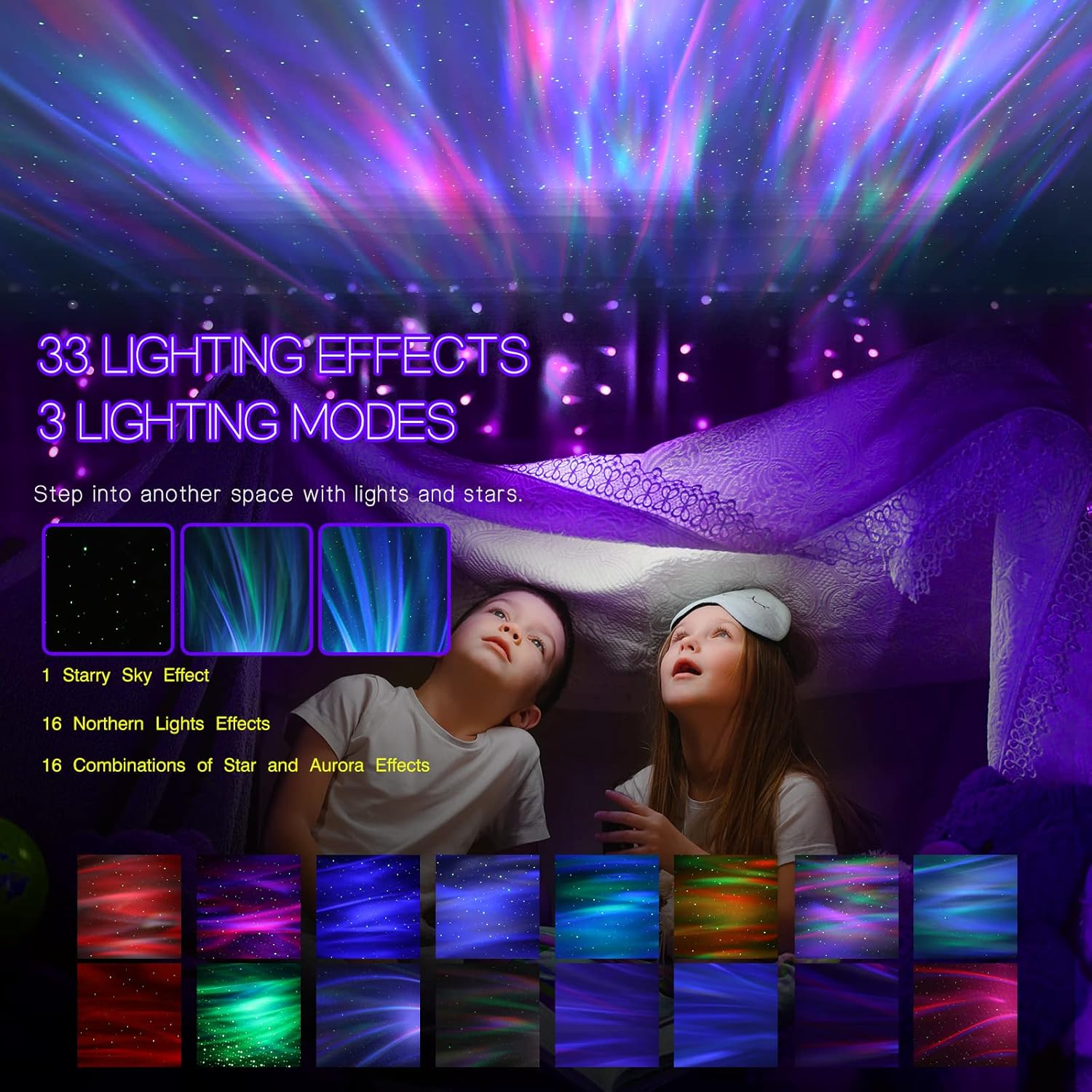 Northern Galaxy Aurora Projector with LED Effects encalife