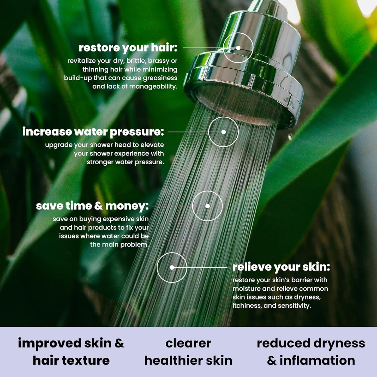 High Pressure Filtered Shower Head encalife