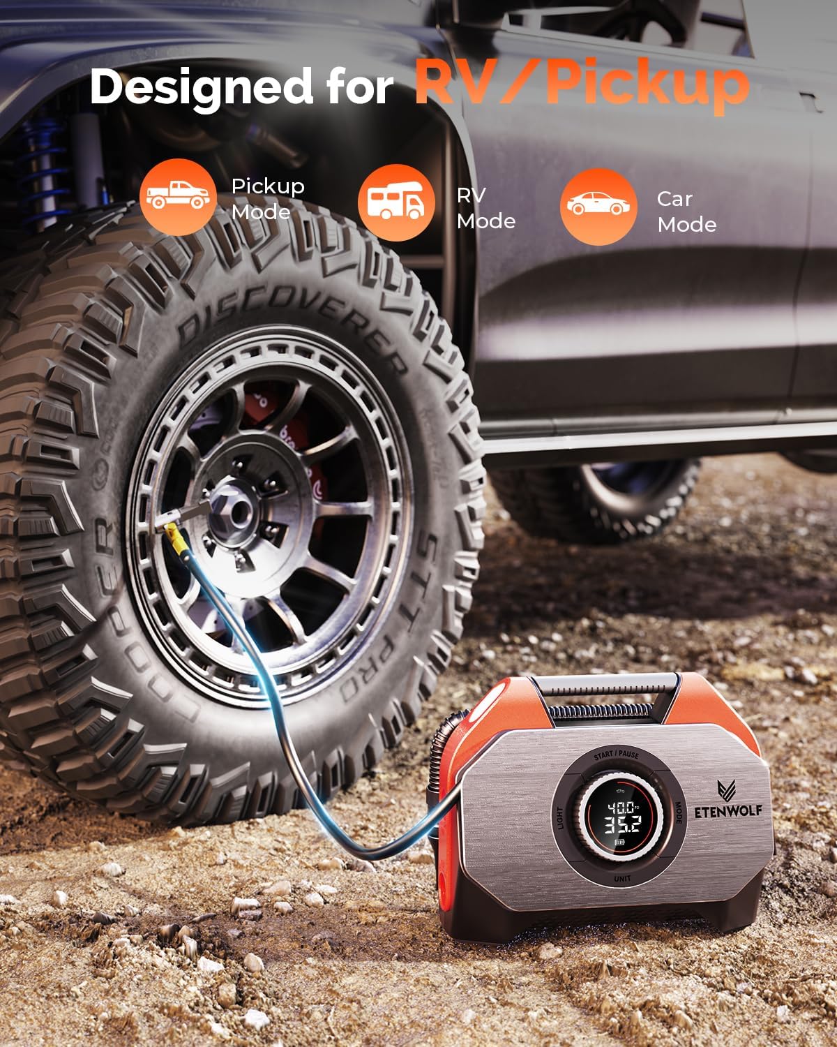 Heavy Duty Cordless Tire Inflator For Trucks encalife