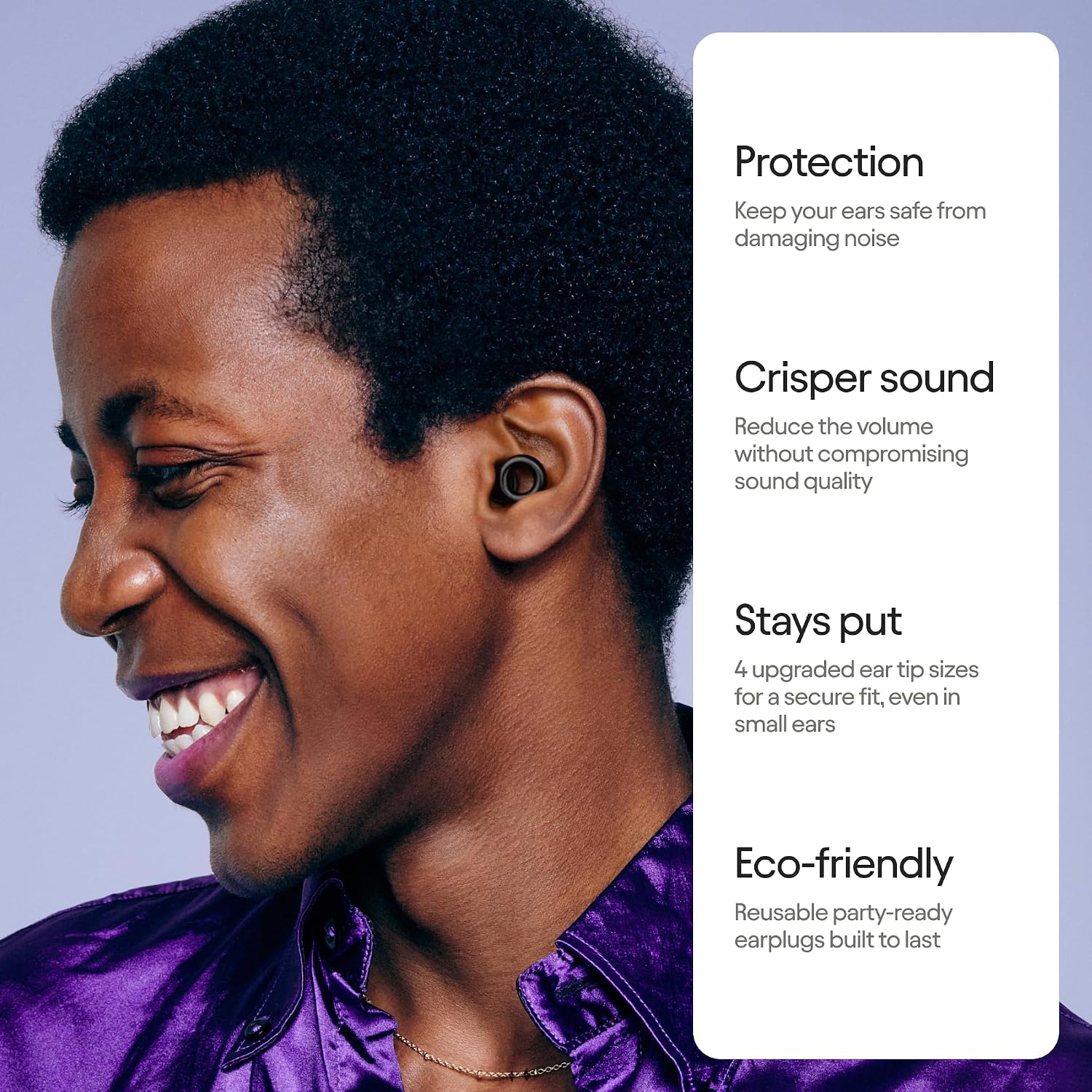 High-Fidelity Noise Reducing Earplugs for Concert Comfort encalife