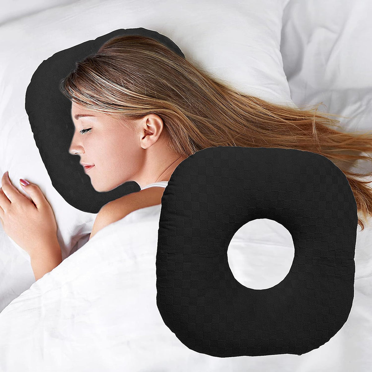 Side Sleeper Ear Relief Piercing Pillow encalife