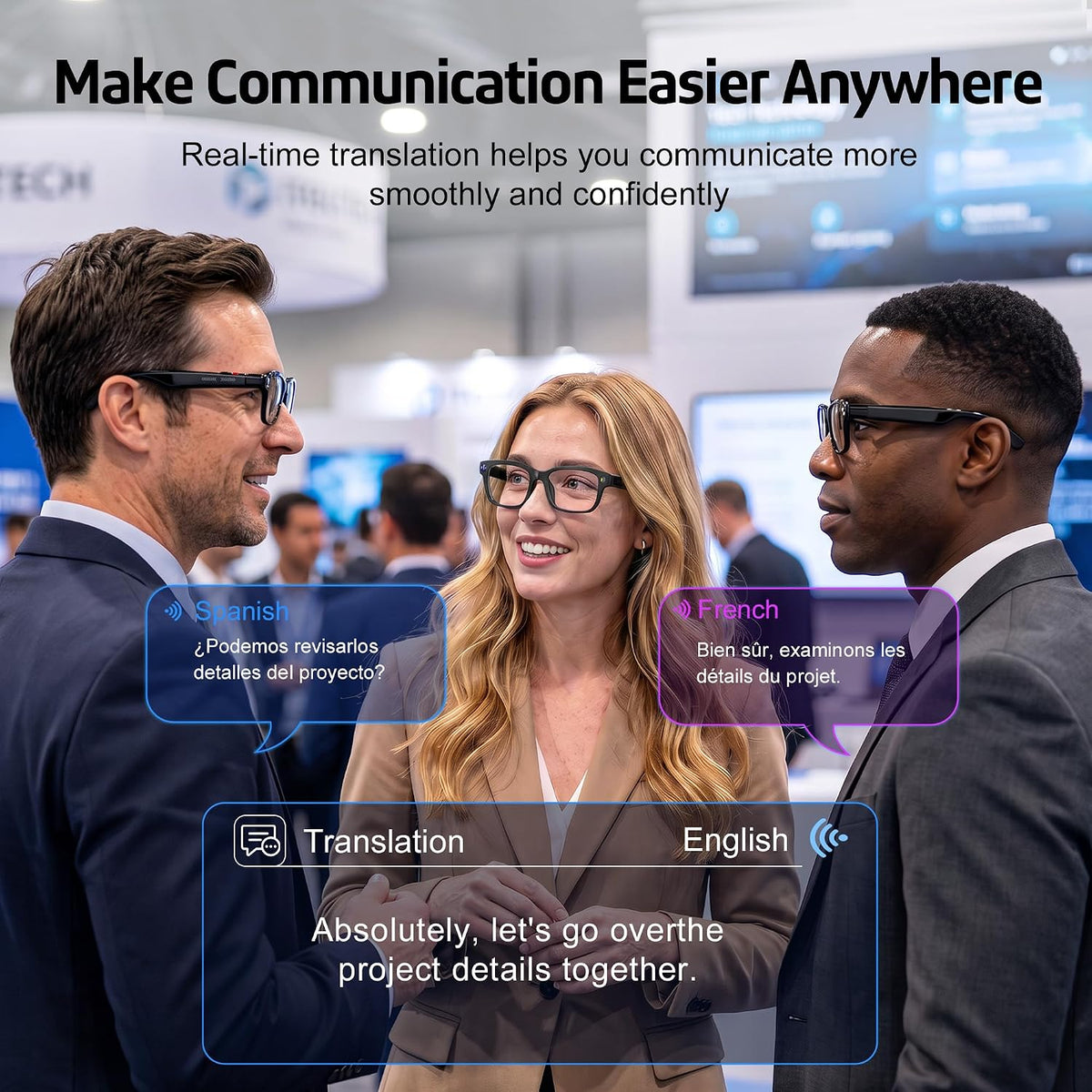 Glasses AI Camera Translation Smart Eyewear encalife
