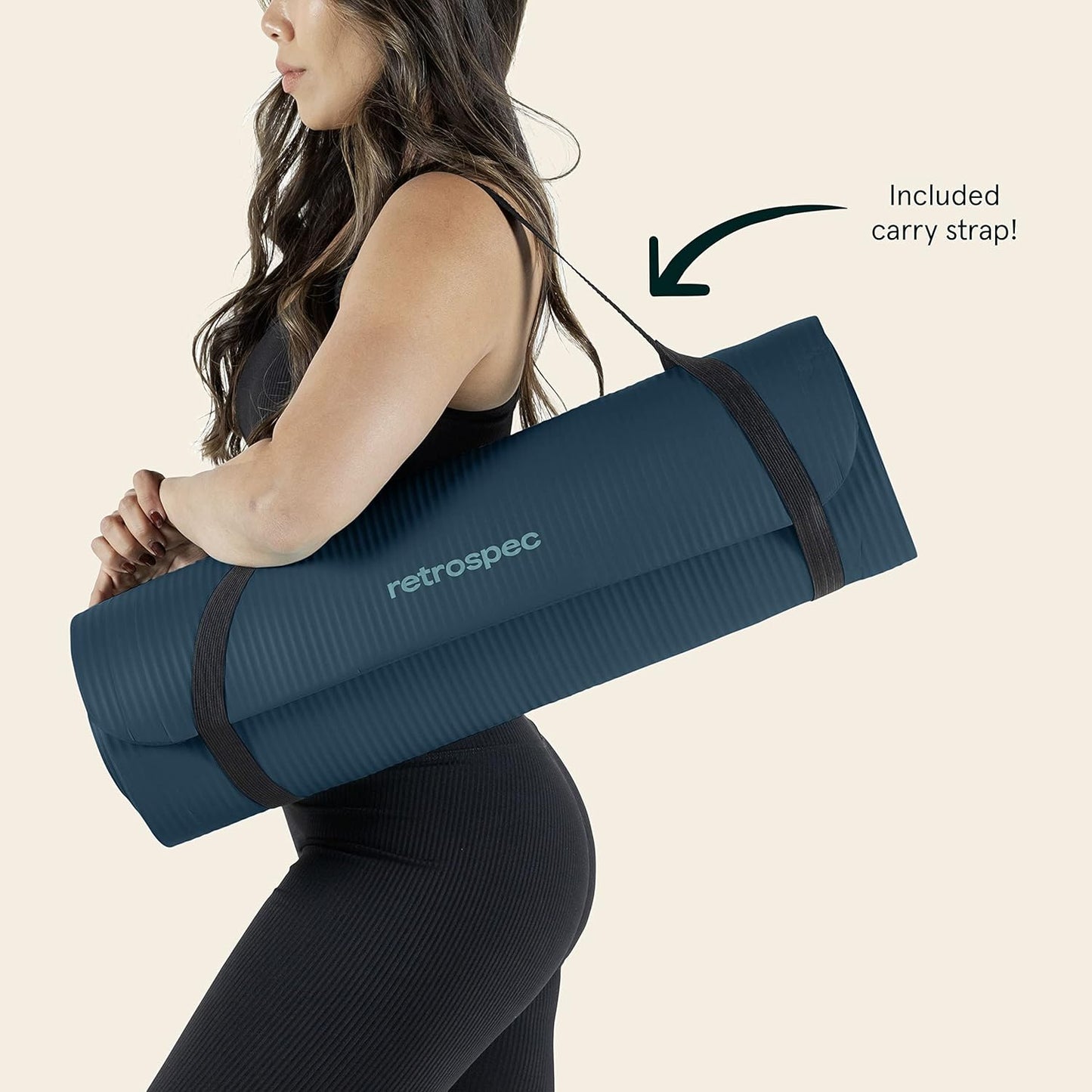 Yoga Mat 1-Inch Thick I Cushioned Non-Slip Fitness Mat encalife