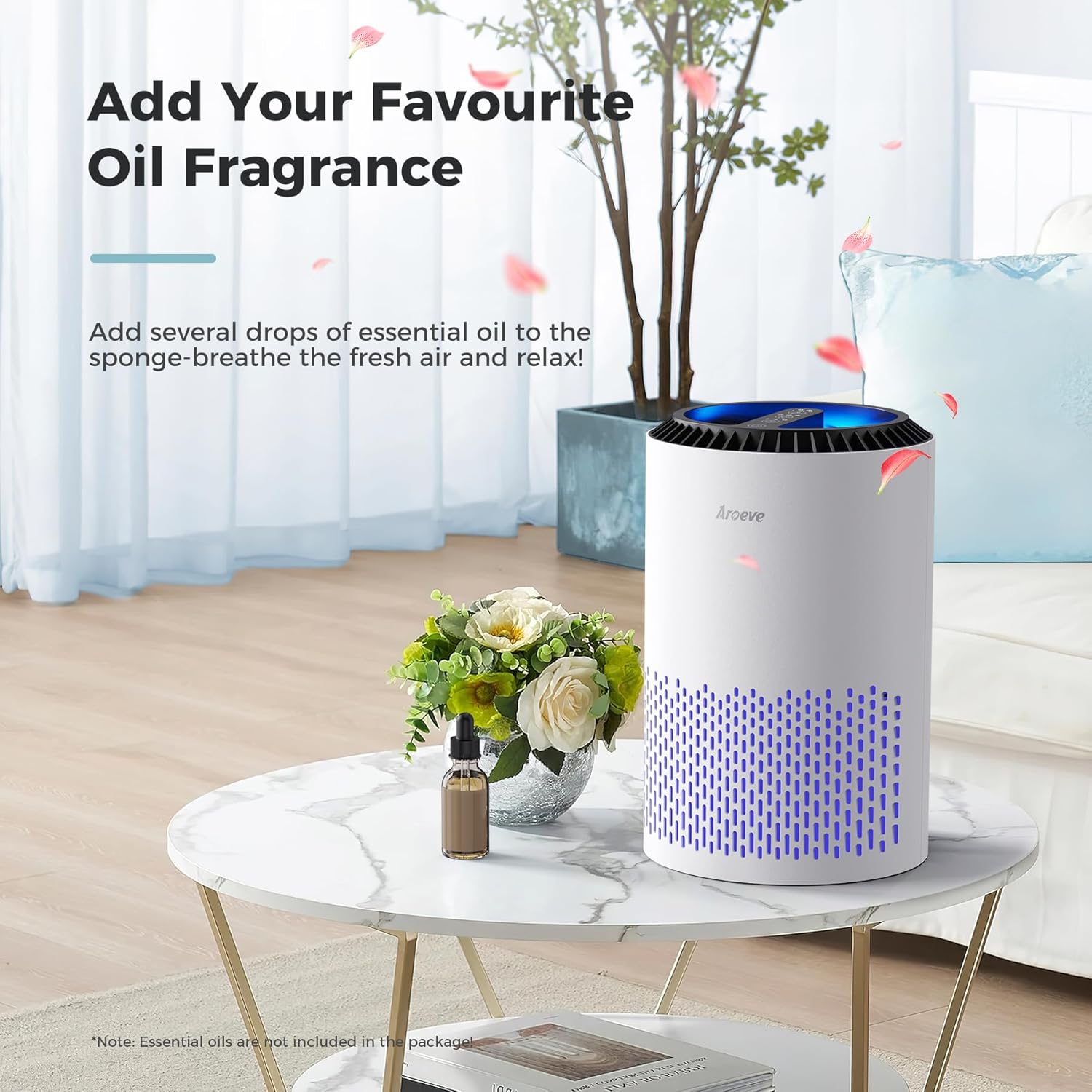 Air Purifier for Bedroom HEPA | Quiet Air Cleaner for Smoke & Allergies encalife