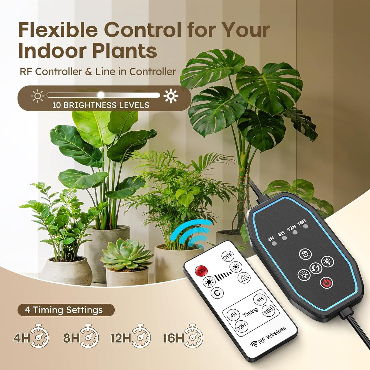 Grow lights for indoor plant | 67-Inch Adjustable Grow Light encalife