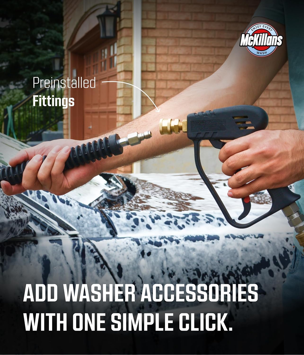 Short Pressure Washer Gun with Swivel Connector encalife
