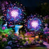 Two-piece solar powered decorative garden lights