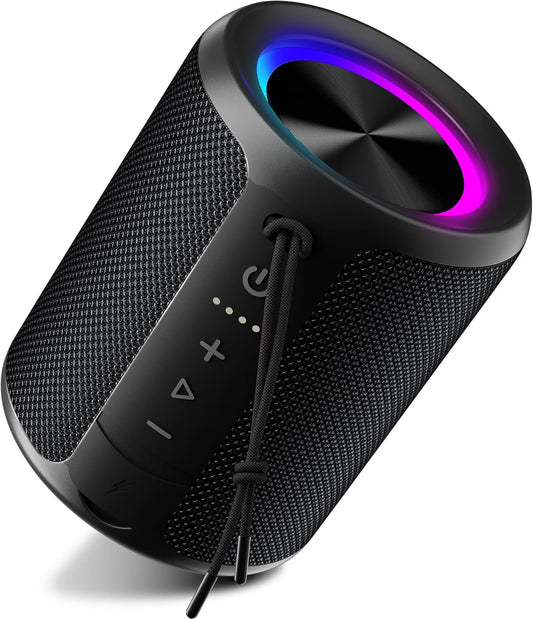 Waterproof 20W Bluetooth Speaker With Party Lights encalife
