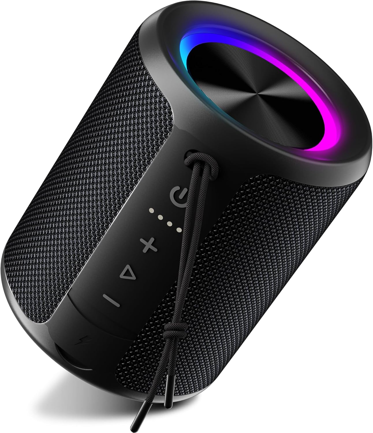 Portable 20W waterproof Bluetooth speaker with RGB party lights