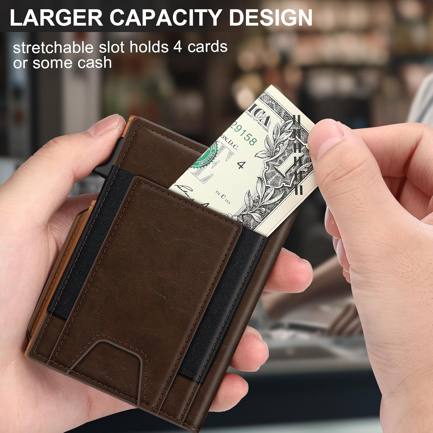 Slim Wallets for Men I Pop-Up Card Holder encalife