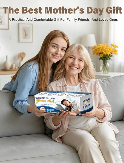 Side Sleeper Cervical Contour Memory Pillow encalife