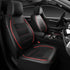 Luxury black interior with stylish front PU leather seat covers