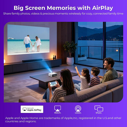 Smart 720P Bedroom Projector encalife