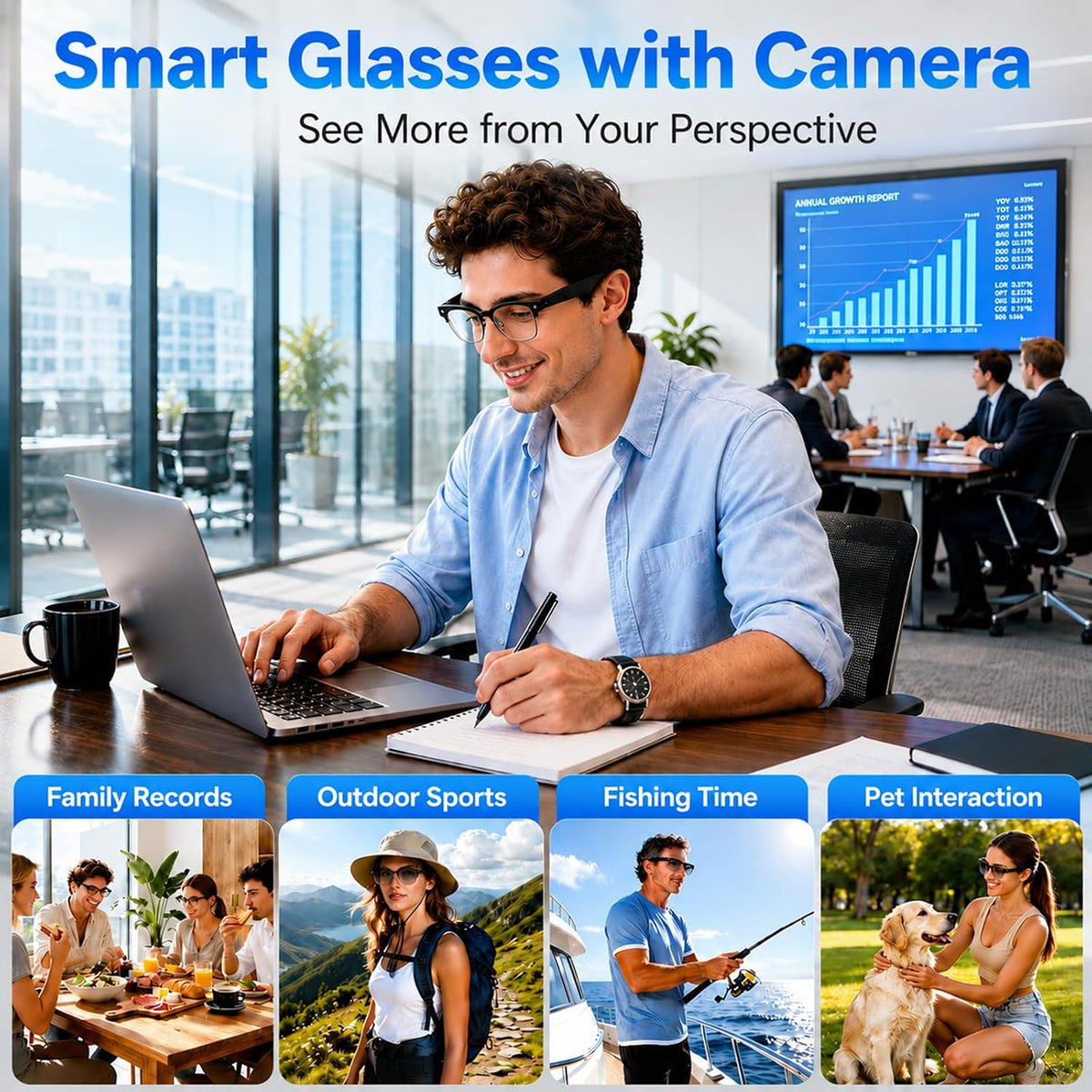 AI Camera Smart Sunglasses encalife