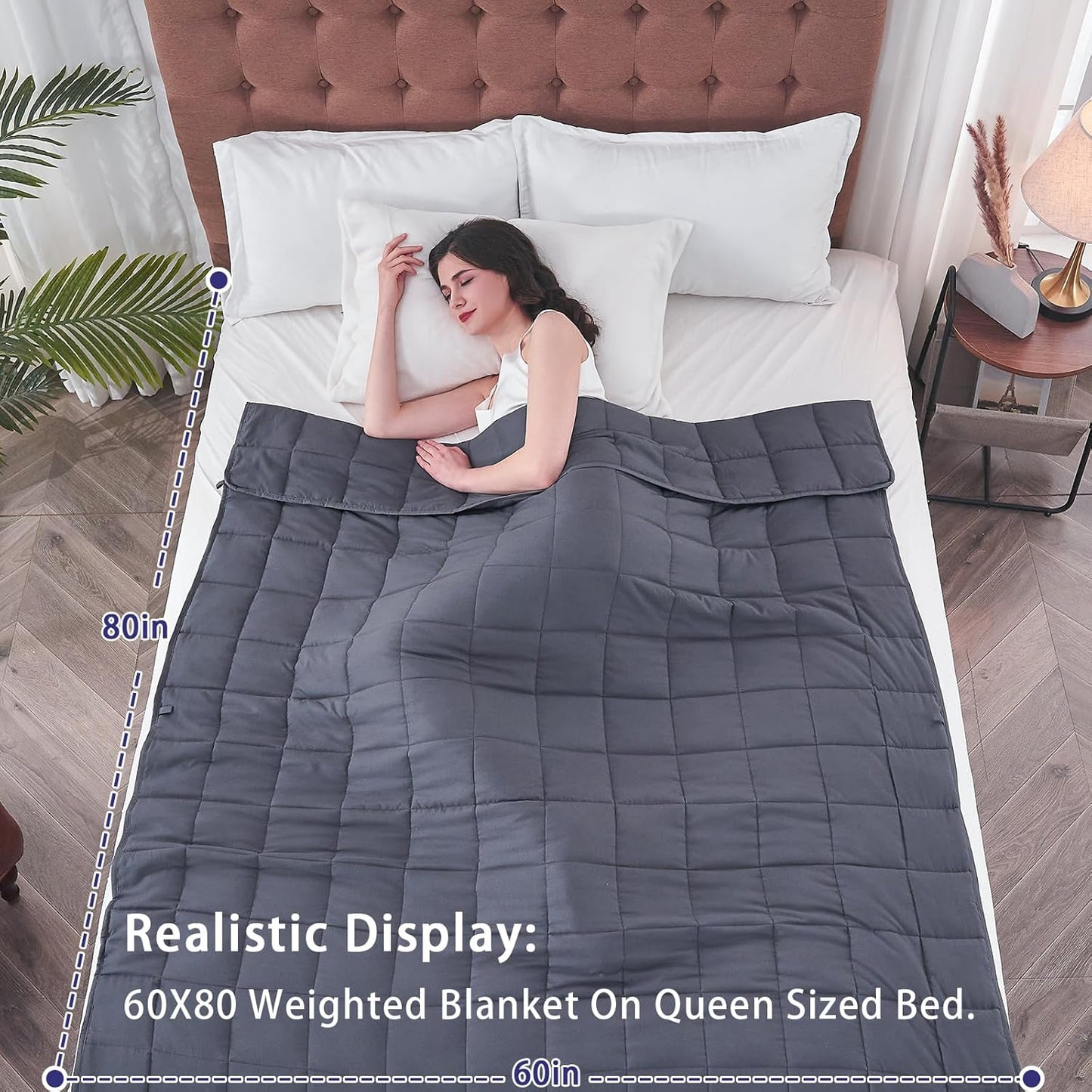 Cooling Weighted Blanket For Deep Restful Sleep encalife