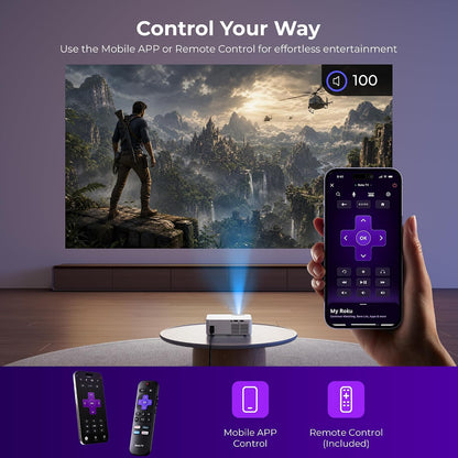 Smart 720P Bedroom Projector encalife