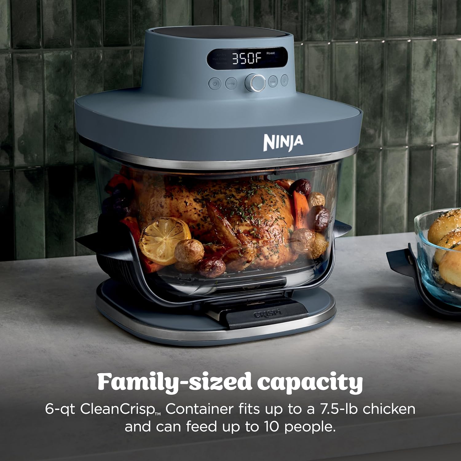 6-Quart 6-in-1 Modular Glass Air Fryer encalife