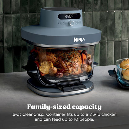 6-Quart 6-in-1 Modular Glass Air Fryer encalife