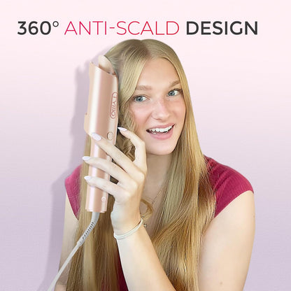 Peach Automatic Curling Iron | TYMO Beach Waves Hair Curler encalife