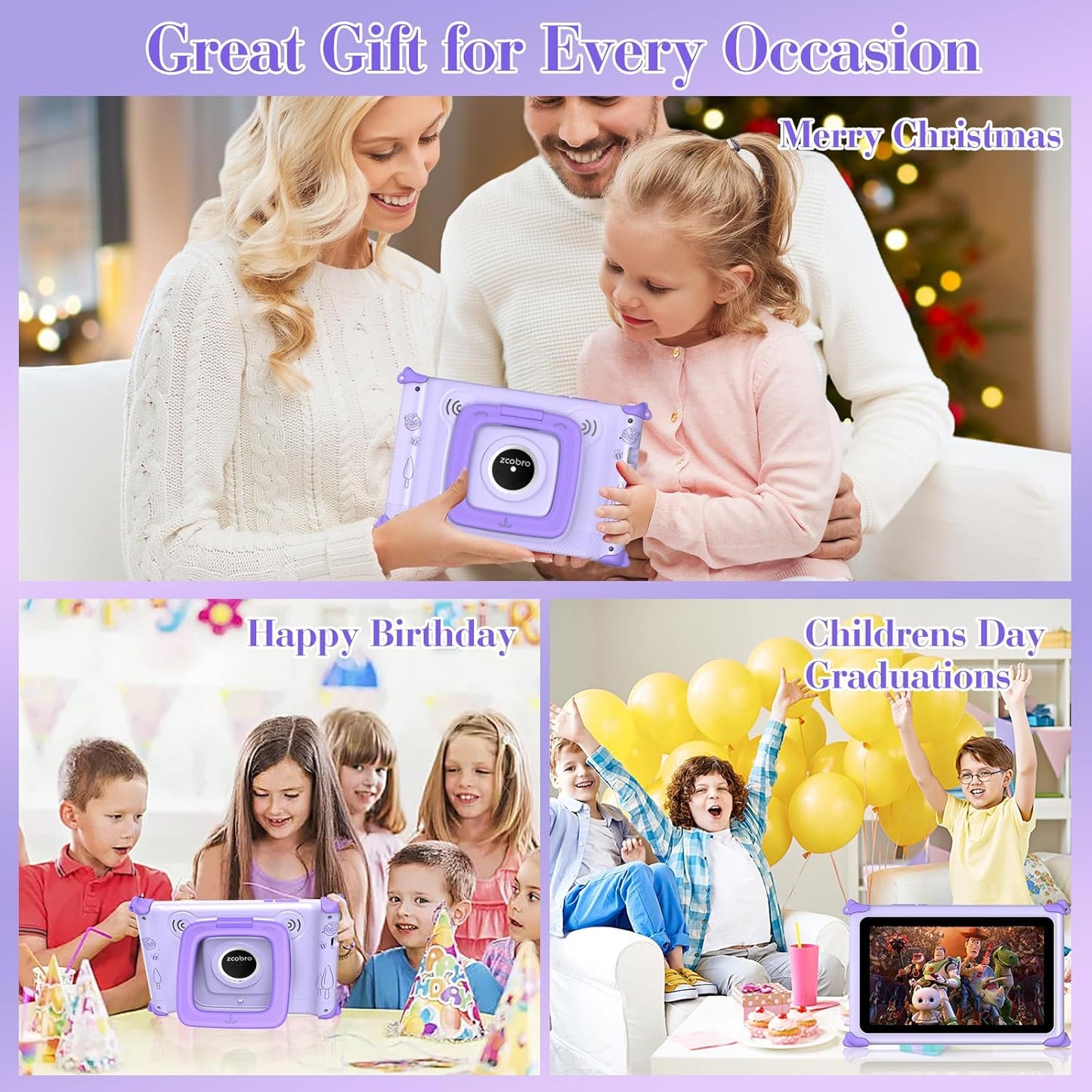 Zcobro 7” Kids Tablet I Toddler Learning Tablet encalife