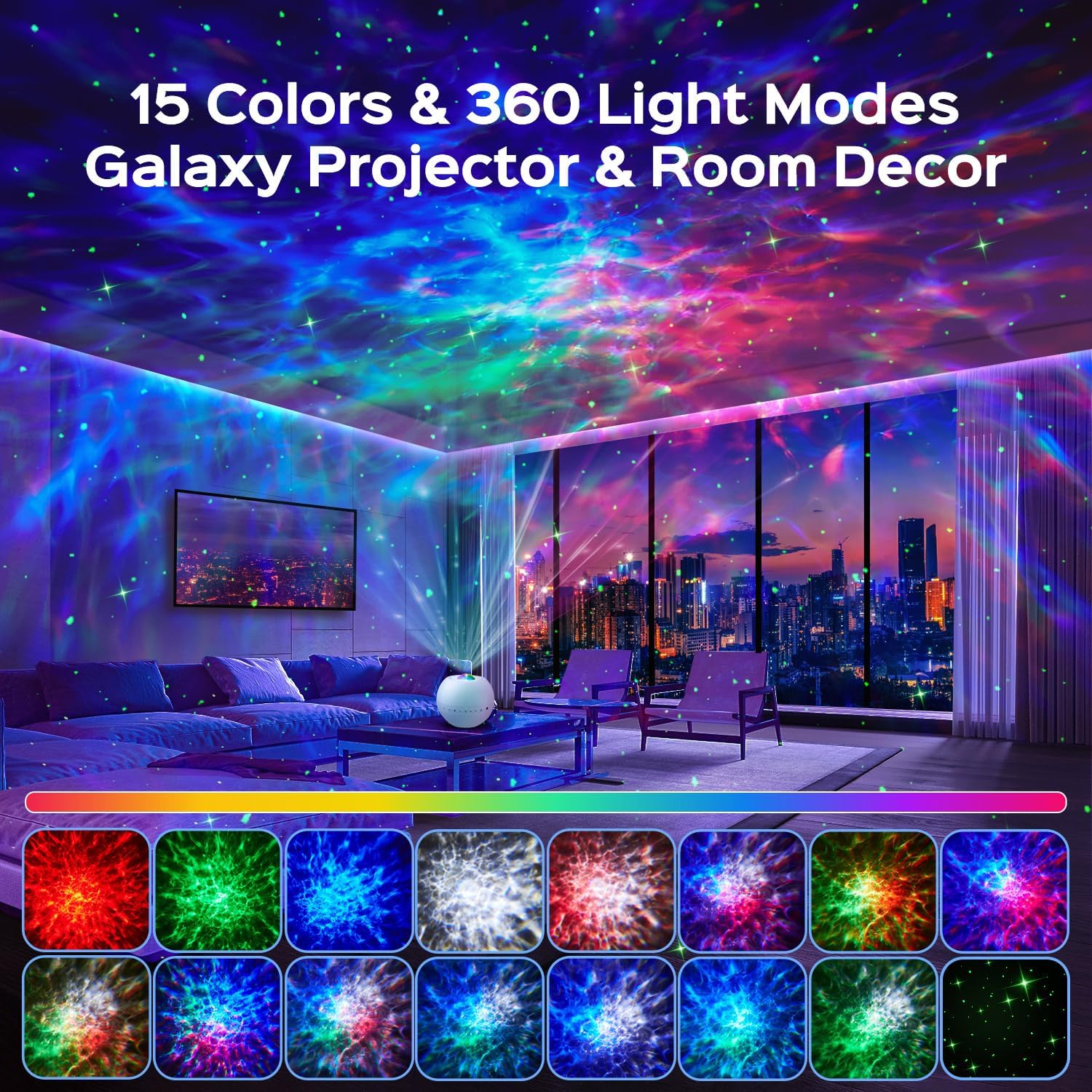 4-in-1 Galaxy Projector Starry Sky Night Light encalife