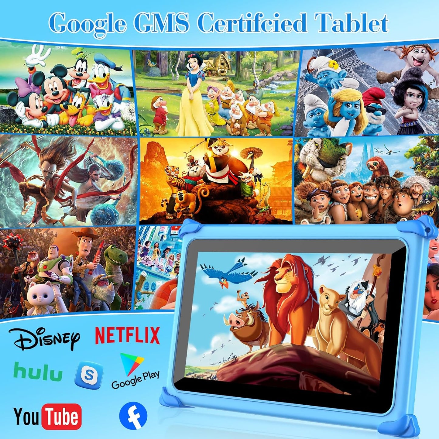 Android 7 Inch Tablet for Kid with Case encalife