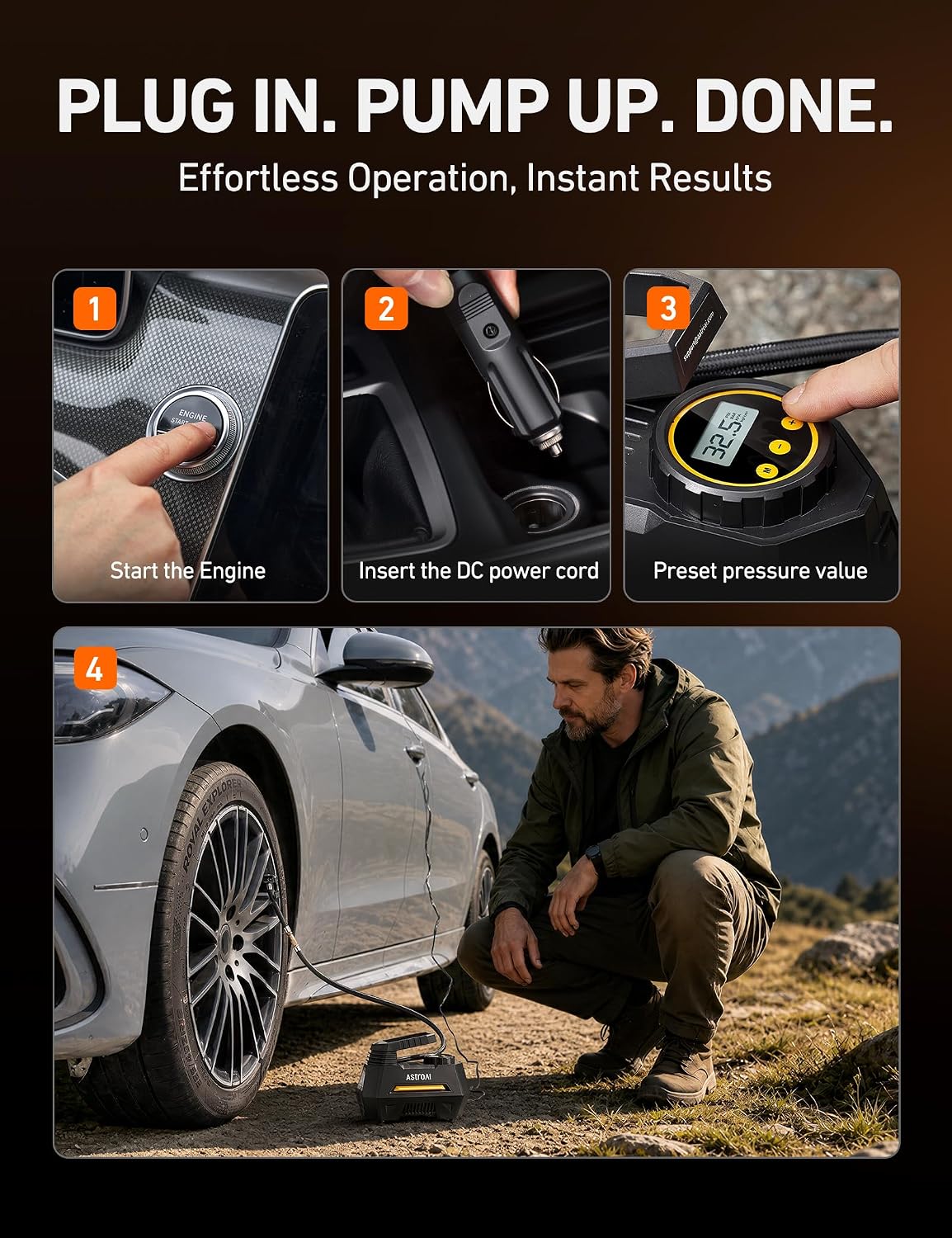 Portable Tire Inflator For Fast Roadside Emergencies encalife