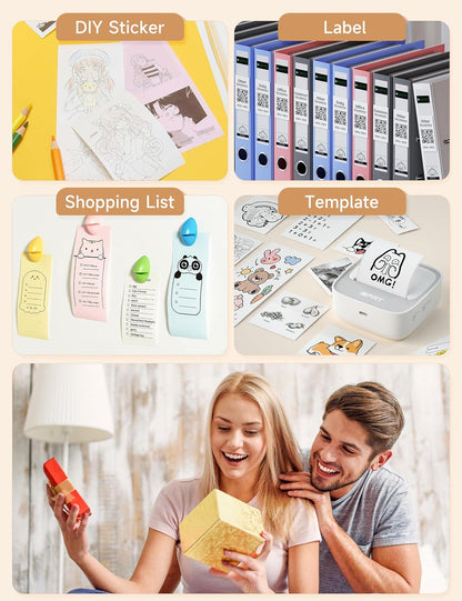 Pocket Bluetooth Sticker Printer for Instant Organization encalife