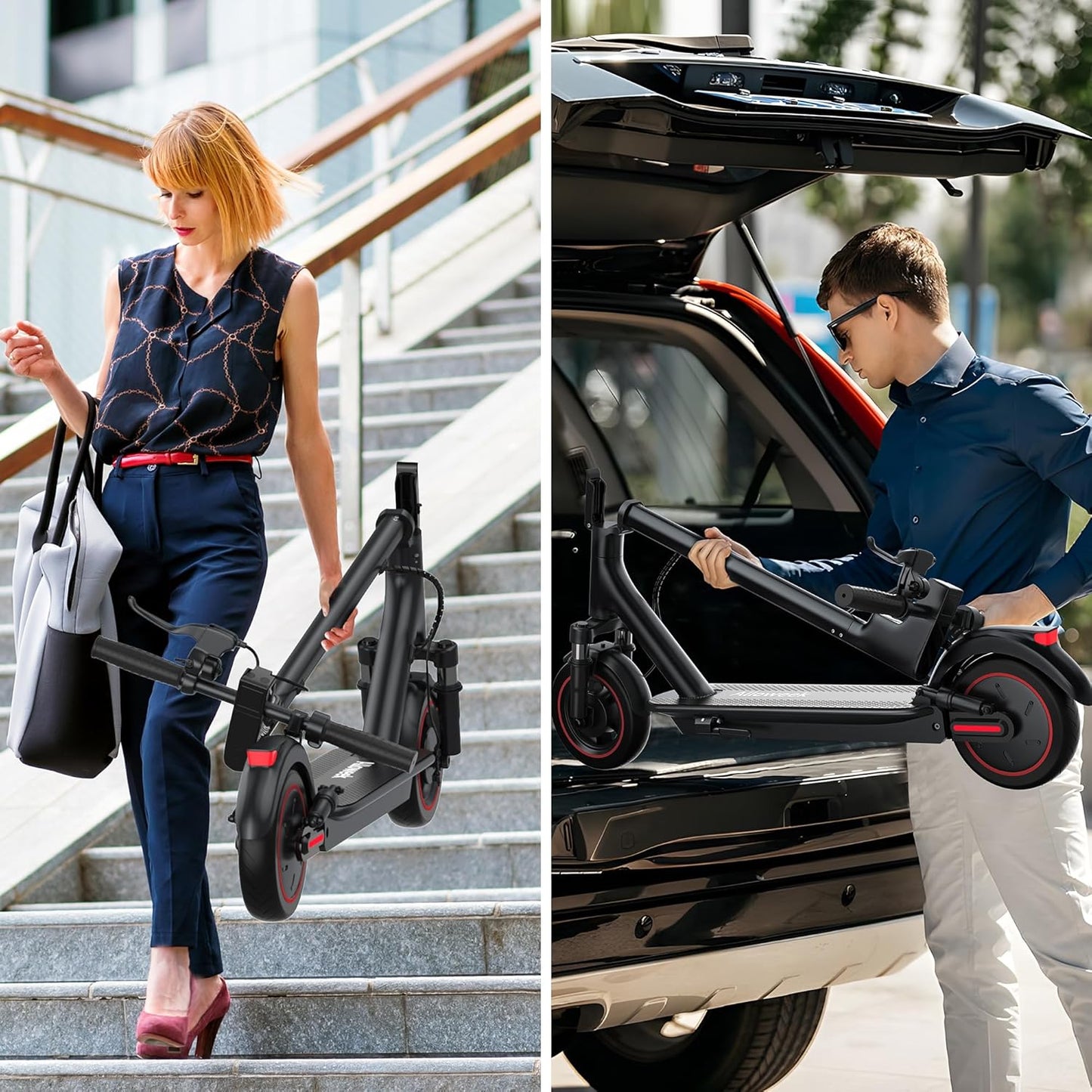 500W Electric Scooter I 28 Mile Folding Commuter E-Scooter encalife