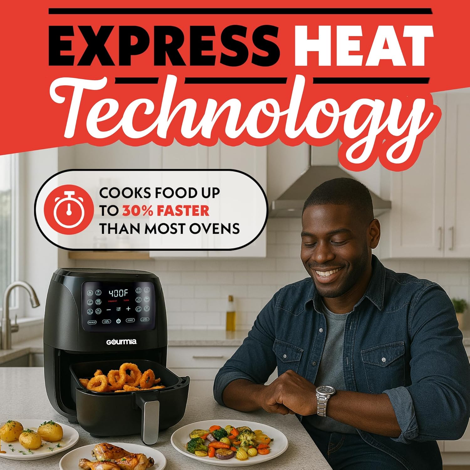 4QT Digital Air Fryer – Compact Oil-Free Cooker with Presets encalife