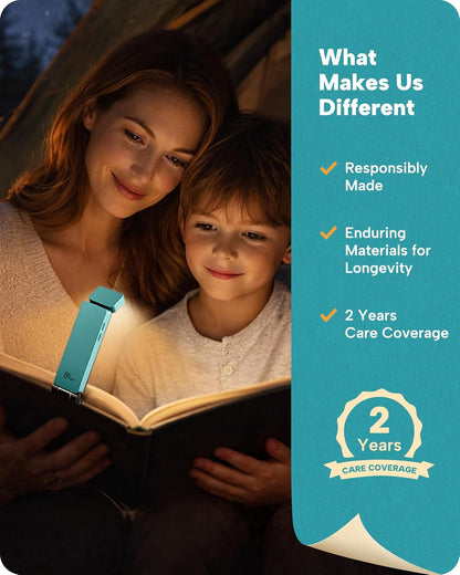 Rechargeable LED Book Light With Memory Brightness Control encalife