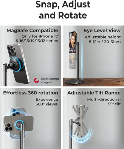 Magnetic Adjustable Mobile Stand For Hands Free Viewing encalife