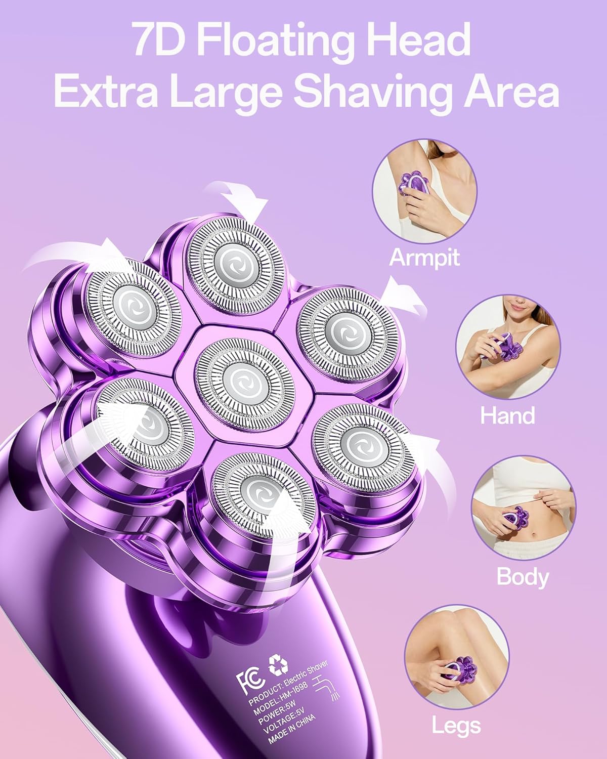Electric Razor Women Love: 5-in-1 Body Shaver encalife