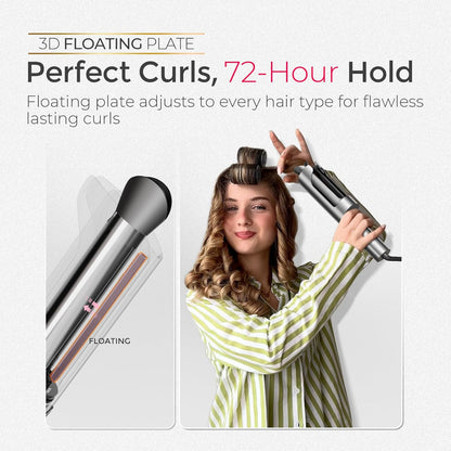 Automatic Curling Iron | TYMO Rapid Heating Rotating Hair Curler encalife