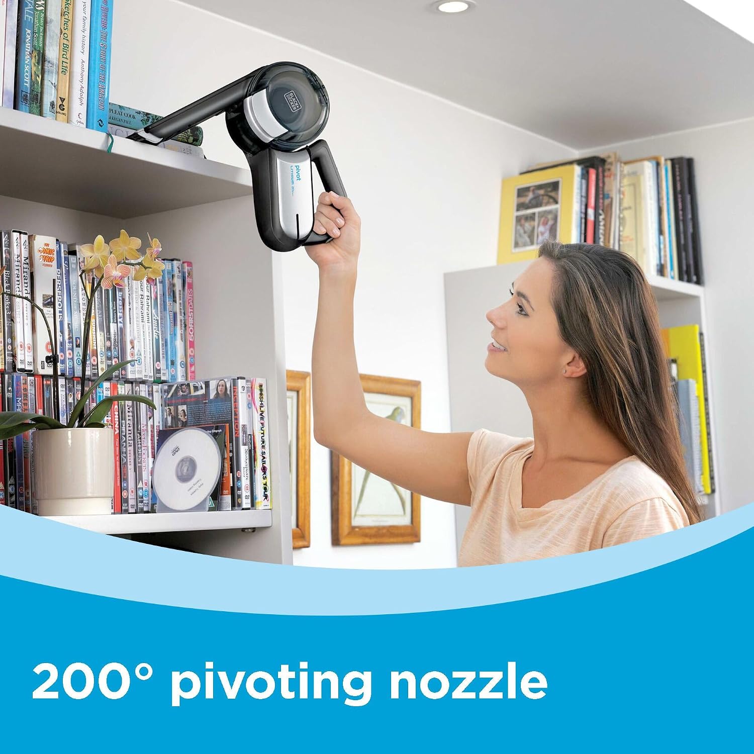 Cordless Handheld Pivot Vacuum Cleaner for Cars encalife