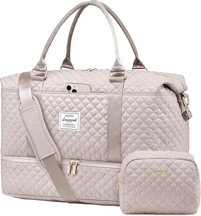 Women’s Weekender Bag with Shoe Compartment | Carry on luggage encalife